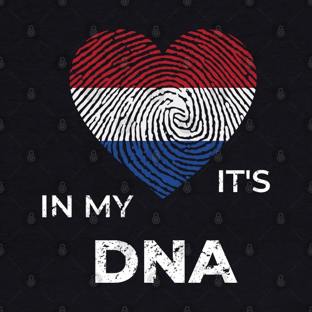 It's In My Dna Dutch Flag Netherlands Genealogy Ancestry Descent Nationality Fingertip Heart by HypeProjecT